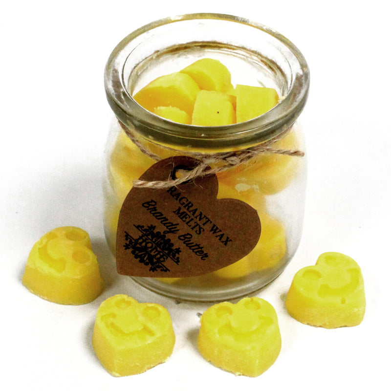 Soy Wax Melts in Glass Jar - Brandy Butter