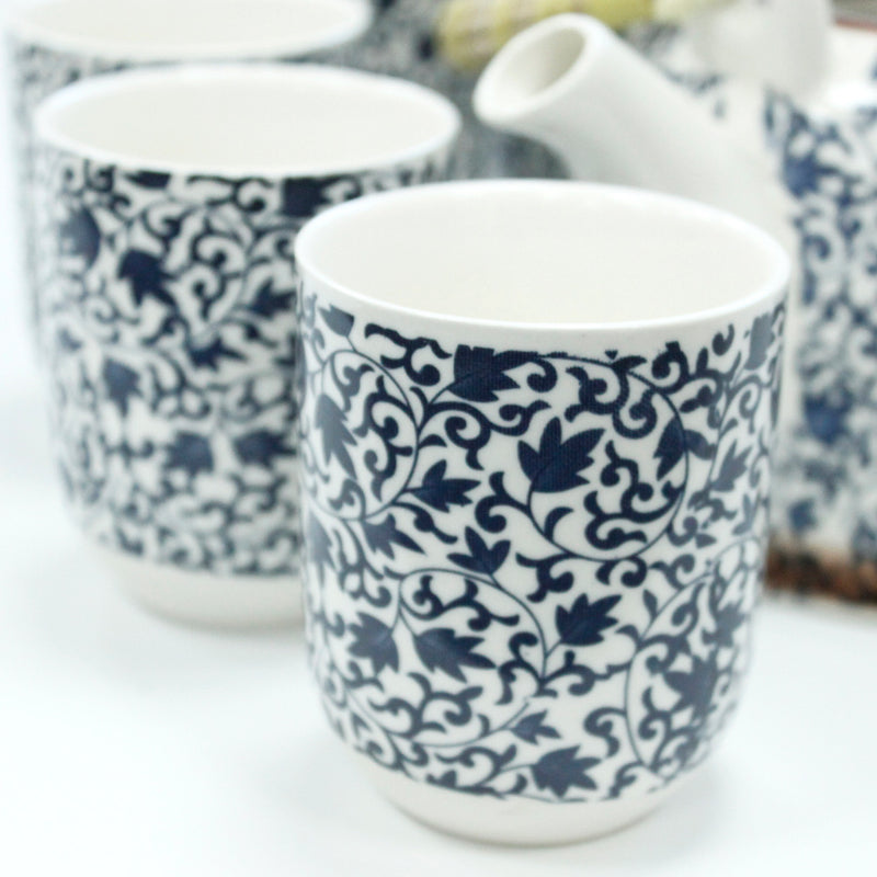 Herbal Tea Pot Set - Blue Pattern