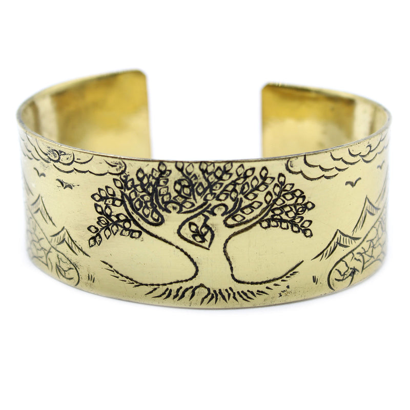 Tibetaanse Mantra Armband - Messing - Levensboom