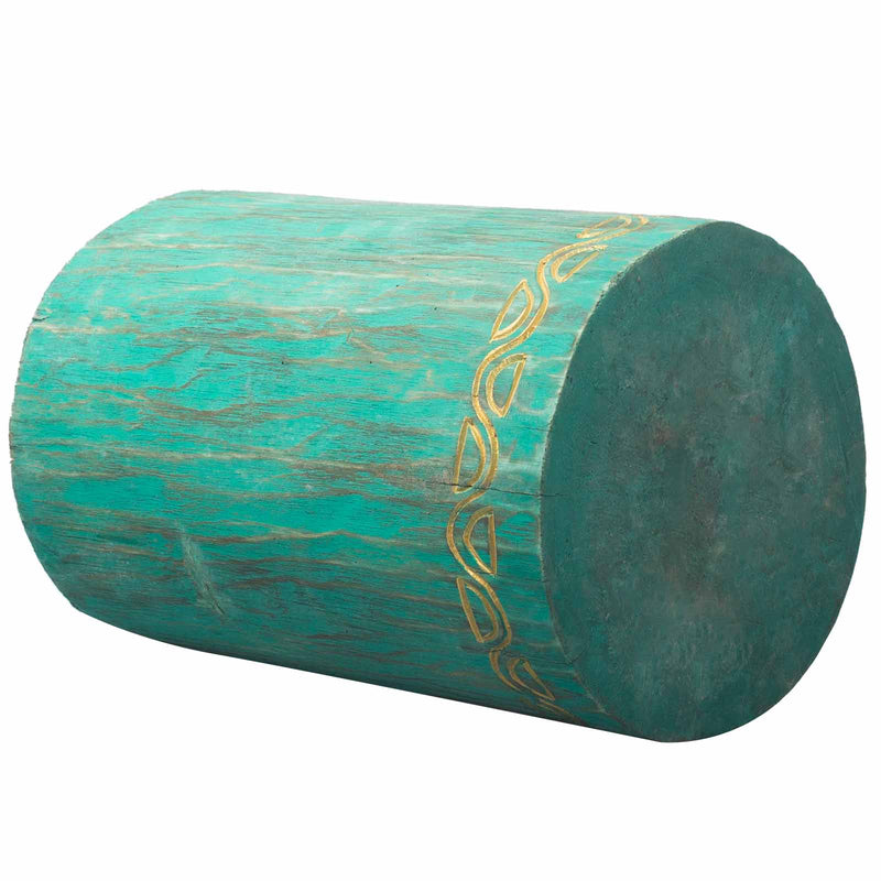 Tribal Stoel / Tafel - Albasia - Turquoise